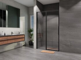 Lansanit Sprchové dveře Tadao PD3 1400, černý/čiré sklo LAN03034