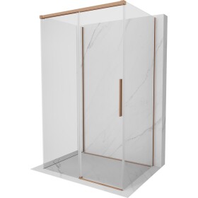 MEXEN/S - Rox-3S sprchový kout 3 stěnný , posuvný 105 x 80, transparent, měď kartáčovaná 8C2-105-080-65-00-3S