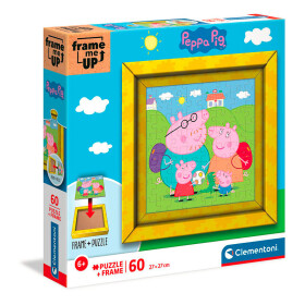 Clementoni Puzzle Frame me up - Prasátko Peppa 60 dílků - R-Kontakt
