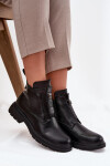 Zateplené dámské boty na zip s ozdobným detailem Černé Roselle 37
