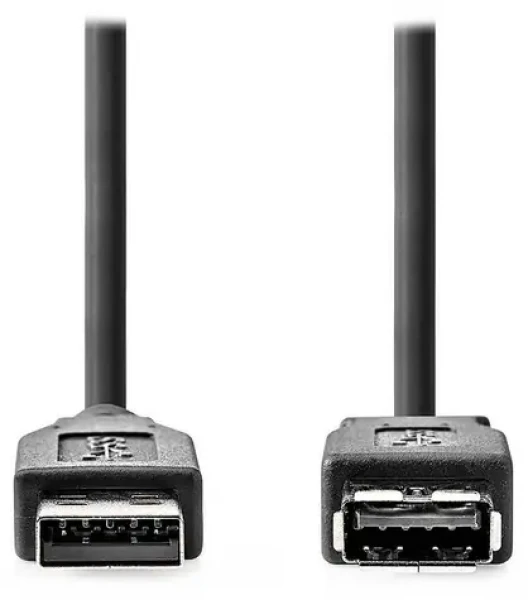 Nedis USB-A - USB-A 1 m černá / Prodlužovací kabel / USB 3.2 Gen 1 / 5 Gbps (CCGL61010BK10)