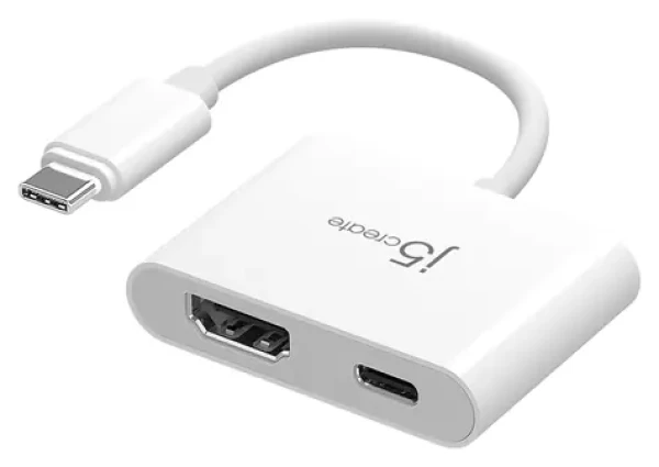 J5Create USB-C HDMI Power Delivery adaptér bílá / Adaptér / 4K / USB-C / kabel 0,82 m (JCA152-N)