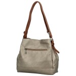 Stylová dámská koženková kabelka na rameno Smilla, tmavě stříbrná