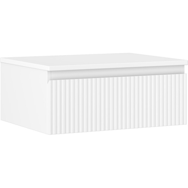 MEXEN/S - Rivel koupelnová skříňka pod umyvadlo 60 cm s deskou, 1 šuplík, reliéf , bílá mat 91A20-06023-1-BFC01