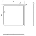 SAPHO - GEMINI zrcadlo s LED osvětlením 900x900 GM092