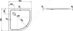 Laufen - Platina Sprchová vanička 900x900 mm. s protihlukovými podložkami, Antislip, bílá H2150086000401