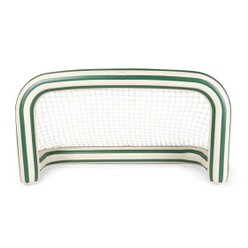 Konges Sløjd Nafukovací fotbalová branka + míč Freen Stripe, zelená barva, plast