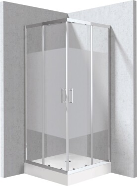 DEANTE - Funkia Evo čtvercový kout s vaničkou, 90x90 cm – vzor pruh KYCZ0E99P
