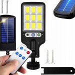 R2 Solární pouliční lampa se 120 COB LED + dálkový ovladač