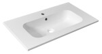 SAPHO - SIDRA umyvadlo, litý mramor, 81x46cm, bílá SD081