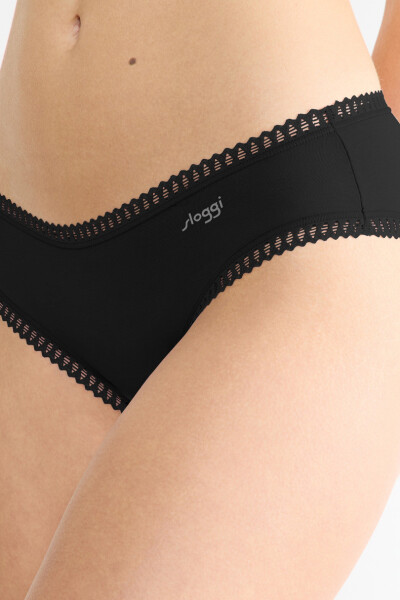 SLOGGI GO CRUSH HIPSTER KALHOTKY 3PACK ČERNÉ černá XL
