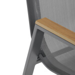 Zahradní židle, kov, síťovina, šedá, AZC-S1050 GREY