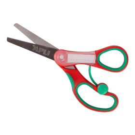 APLI APLI, A20005, školní nůžky s jmenovkou, mix barev, 1 ks Barva: Červená