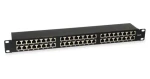 Equip Patchpanel 48x RJ-45 černá / Patch panel / 19" / Cat6 FTP / 1U / 250 MHz (326449)