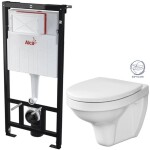 ALCA Předstěnový instalační systém bez tlačítka + WC CERSANIT DELFI + SOFT SEDÁTKO AM101/1120 X DE2