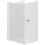 CERANO Sprchová zástěna Walk-in Crystal L/P - 8 mm - bezvzpěrový systém - chrom, rýhované sklo - 120x200 cm