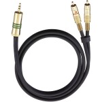 Oehlbach jack audio prodlužovací kabel [1x jack zástrčka 3,5 mm - 1x jack zásuvka 3,5 mm] 5.00 m černá pozlacené kontakty Oehlbac