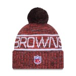 New Era Pánská zimní čepice Cleveland Browns NFL Throwback 2025 Sideline Sport Knit