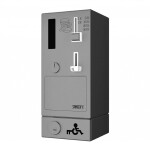 SANELA - Automaty Mincovní automat dveřního zámku s eurozámkem, antivandal, matný nerez SLZA 40V