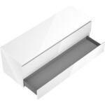 MEXEN/S - Orio koupelnová skříňka pod umyvadlo 140 cm s deskou, 2 zásuvky, bílá lesk 91A10-14047-2-BFFC00