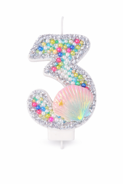 Dortová svíčka Oceán perly č.3