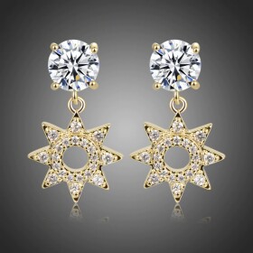 Náušnice Swarovski Elements Claudine, Zlatá