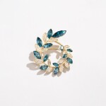 Brož Swarovski Elements Isabell - květina, Modrá