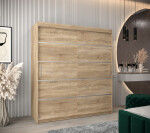 Šatní skříň Abi V1 Barva korpusu: Černá, Rozměry: 120 cm, Dveře: Dub artisan