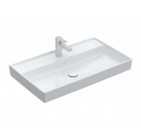 VILLEROY & BOCH - Collaro Umyvadlo nábytkové 80x47 cm, bez přepadu, otvor pro baterii, alpská bílá 4A338101