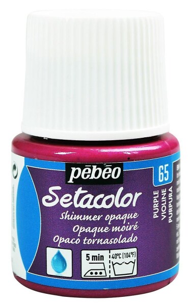 Barva na textil Pébéo Setacolor Shimmer 45 ml - Purpurová metalická 65