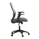 Židle kancelářská, látka šedá, houpací mechanismus, kolečka pro tvrdé povrchy