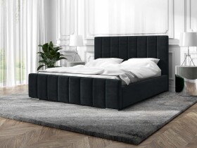 FRONTI Postel MODEL 12 200x200 černá - MAGIC VELVET 2219
