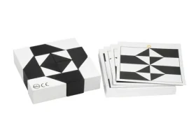 Detoa Hlavolam Tangram černobílý