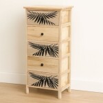 DumDekorace Komoda ZOFIA s 5 zásuvkami - boho design, 40 x 29 x 90 cm