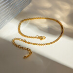 ELENYS Classic Chain 3 mm – pozlacený náramek 18K žluté zlato Délka náramku: 20+6 cm / max. 26 cm