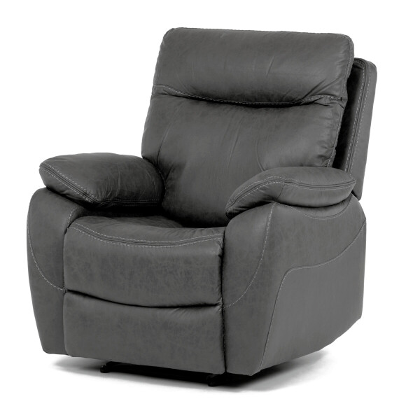 Polohovací křeslo, elektrické zabudované ovládání, šedá, látka vintage, TV-4094 GREY3