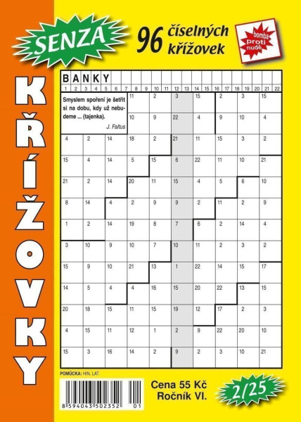 Senza číselné křížovky 2/2025