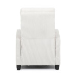 TV a relaxační křeslo, manuální polohování push back, potah manšestrová béžová látka