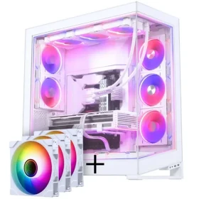 Phanteks NV Series NV9 bílá / Počítačová skříň / E-ATX / A-RGB / průhledná bočnice / bez zdroje (GABU-544)