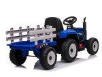 Mamido Elektrický traktor s vlečkou T2 modrý 12V7Ah EVA kola