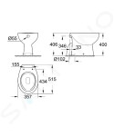 GROHE - Bau Ceramic Stojící WC, Rimless, alpská bílá 39431000