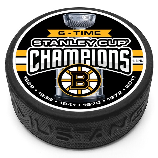 Mustang Puk Boston Bruins NHL Six-Time Stanley Cup Champions Puck