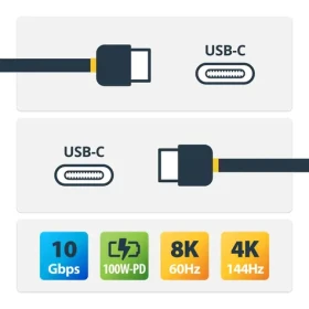 StarTech kabel USB-C na USB-C černá/šedá / 10 Gbps / 1 m / PD 20V (USB31CCV1M)