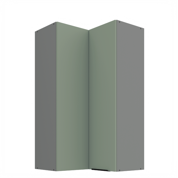 Horní rohová skříňka Aria ANT 60x60 GN-108 2F (90°) Barva korpusu: Antracit, Barva dvířek: SA - Aquamarine AFM