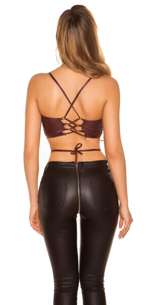 Sexy top KouCla Wetlook Crop top Einheitsgroesse