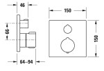 DURAVIT - C.1 Sprchová termostatická baterie pod omítku, chrom C14200015010