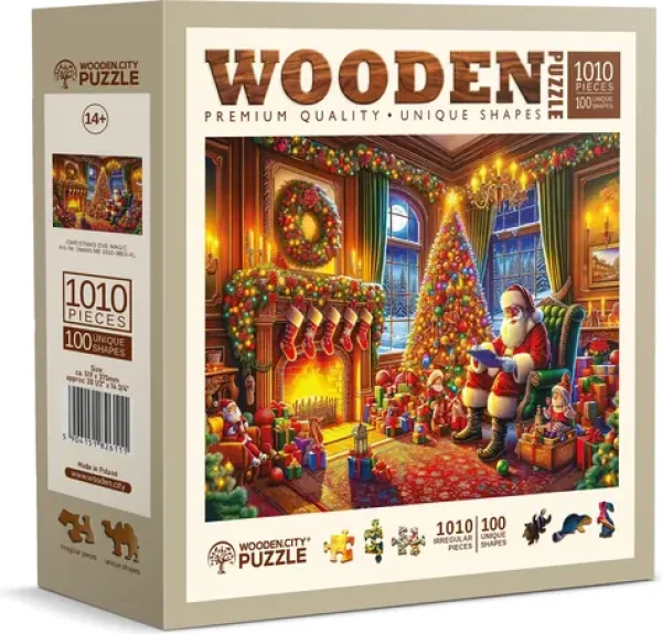 WOODEN CITY Dřevěné puzzle Kouzlo Štědrého večera 1010 dílků