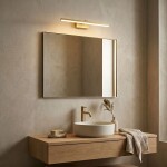 Koupelnové nástěnné LED svítidlo SWE008-1W 58cm BRUSH GOLD OSW-20107