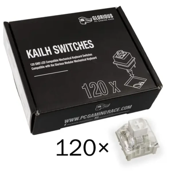 Glorious Kailh White (Box) mechanické spínače (120 ks) (KAI-WHITE)