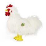 Plyšový kohout bílý stojící 33 cm ECO-FRIENDLY